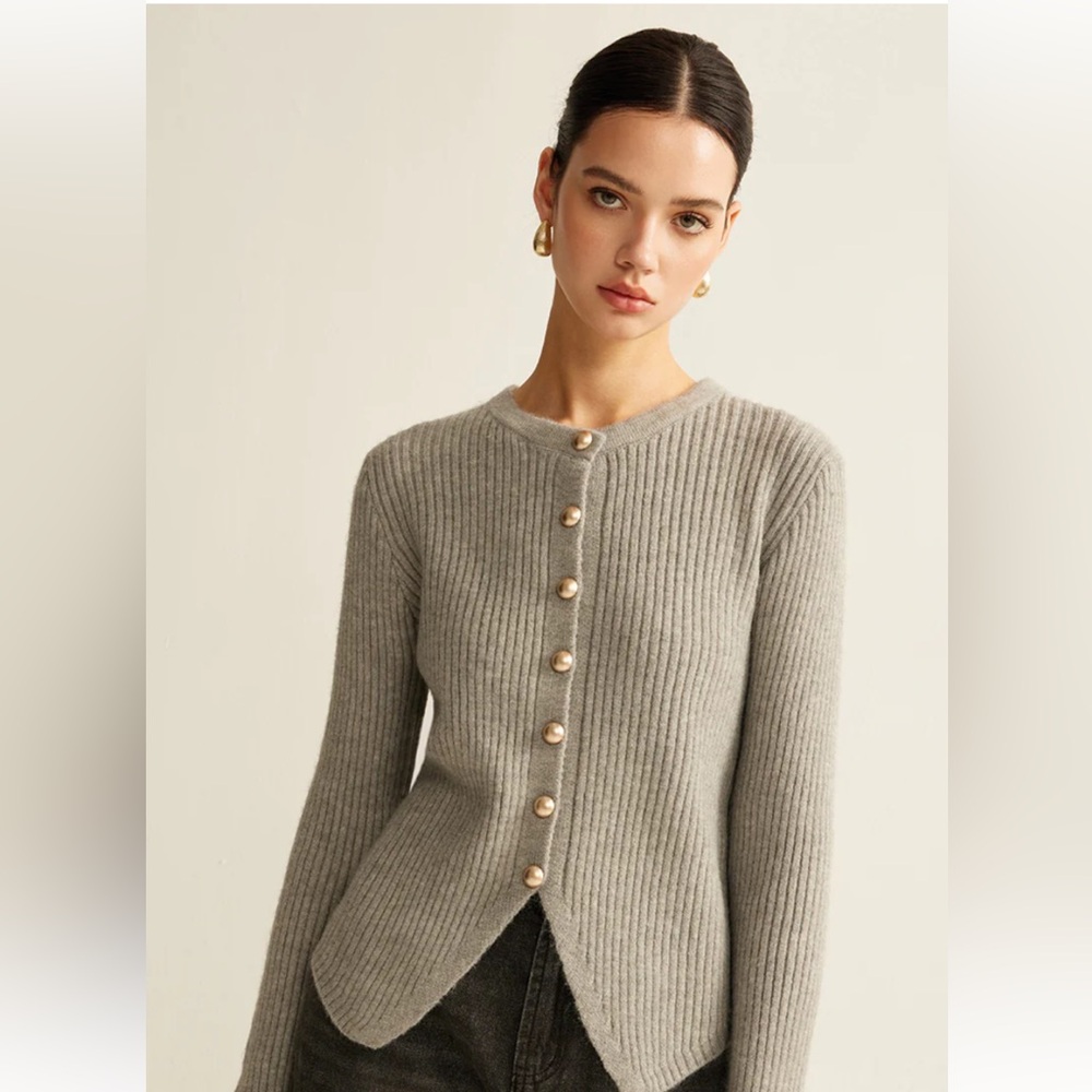 Commense Button Down Split Cardigan - image 1